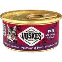 Voskes Paté mit Huhn und Rind Nassfutter Katze