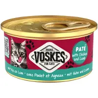 Voskes Paté mit Huhn und Lamm Nassfutter Katze