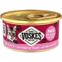 Voskes Paté mit Huhn und Fisch Nassfutter Katze