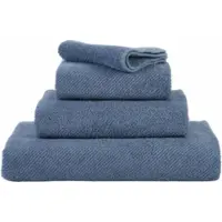 Abyss & Habidecor Gesichtshandtuch Twill Blue Stone (30 x 30 cm)
