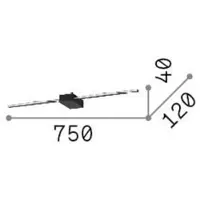 Ideal Lux Zeitgenössische Wandleuchte Theo Aluminium Weiß Led 13,5W 3000K Ip20