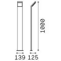 Ideal Lux 322452 OUTDOOR STYLE LED-Stehleuchte/Mast für den Außenbereich, H1000mm, 9W, 1050/780lm, 3000K, IP54, Kaffeebraun