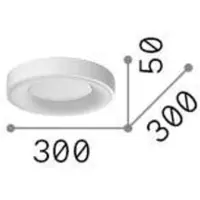 Ideal Lux Zeitgenössische Deckenleuchte Planet Metall Weiß Led Integriert 17W 3000K Ip20