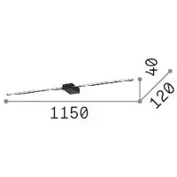 Ideal Lux Zeitgenössische Wandleuchte Theo Aluminium Weiß Led 30,5W 3000K Ip20