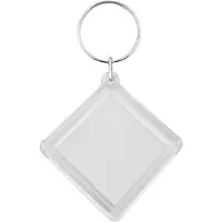 Combicraft Plexiglas Schlüsselanhänger Raute klein, 48x48mm - 50 Stück