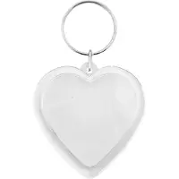 Combicraft Plexiglas Schlüsselanhänger Herz mittel, 48x50mm - 50 Stück