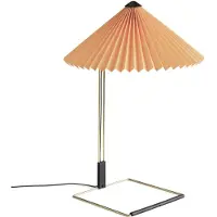 HAY Matin Tischleuchte L Peach - , dimmbar, Orange, für Wohnzimmer, Stoff / Textil