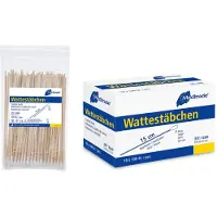Meditrade Wattestäbchen aus Holz 1000 St Kombipackung