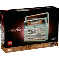 LEGO Icons Retro-Kofferradio, Musik-Bauset für erwachsene Fans von Retro-Radios, Wohn- und Büro-Deko, mit Sound-Effekten und Smartphone-Fach, Sammlerstück, Geschenkidee für Erwachsene 10334