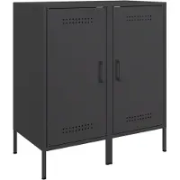 vidaXL Sideboards 2 Stk. Schwarz 36x39x79 cm Stahl