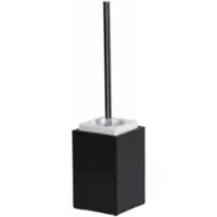 DECOR WALTHER WC-Bürste Brownie SBG Schwarz mit Porzellan Weiß und Bürste Chrome
