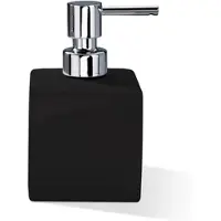 DECOR WALTHER Seifenspender Porzellan 430 ml Vierkant Matt Schwarz