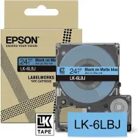 Epson LabelWorks LK-6LBJ - Schwarz auf Mattblau - Rolle (2,4 cm x 8 m) 1 Kassette(n) Hängebox - Band - für LabelWorks LW-C610