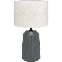 Eglo CAPALBIO Tischleuchte Tischbeleuchtung - H41 x Ø23 cm - grau - 1X40W exkl. - IP20