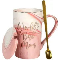 Intirilife Kaffeetasse mit Deckel und Geschenkbox World's Best Mom