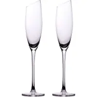 Intirilife Champagner Sekt Gläser Set mit moderner Kante
