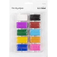 Creativ Company Fine Polymer Ton bunt, 10x20 Gramm