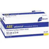 Meditrade Abe universal dauerelastische Universalbinde, unsteril, 10 cm x 5 m, 1 Packung = Stück St Kombipackung