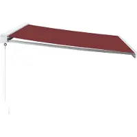 vidaXL Markise Manuell Weinrot 450x300 cm