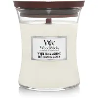 Woodwick White Tea & Jasmine Medium Candle - 275gr