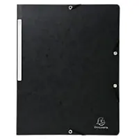 Exacompta 55411E 50x Eckspannmappe aus Manila-Karton 355g/qm, für Format DIN A4 - Schwarz