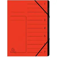Exacompta Ordnungsmappe 541705E DIN A4 Pressspankarton meliert Rot 24,5 (B) x 0,5 (T) x 32 (H) cm 10 Stück