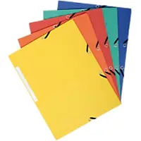 Exacompta 55470E 50x Sammelmappe mit Gummizug und 3 Klappen, Recyclingkarton marmoriert 355g/m2, A4 - Farben sortiert