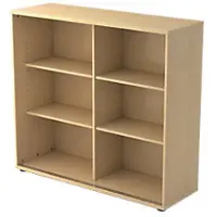 Hammerbacher Matrix Schrank Melaminharzbeschichtete Spanplatte 2 Fachböden 1.200 x 400 x 1.100 mm Ahorn Braun