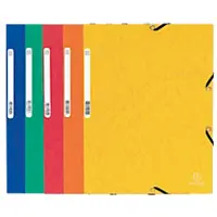 Exacompta 55025E 125x Sammelmappe mit Gummizug und 3 Klappen, aus Colorspan-Karton 355g/m2, A4 - Farben sortiert