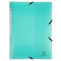Exacompta 55173E 25x Sammelmappe A4 mit Gummizug und 3 Klappen, PP, Chromaline Pastell - Pastellgrün