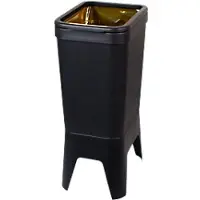 Bonton Abfallbehälter Circubin, 40 Liter, Polypropylen, offener Deckel, B 300 x T 410 x H 760 mm, anthrazit