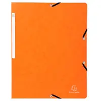 Exacompta Eckspannmappe 55414E Pressspankarton meliert Gummiband 24 (B) x 0,3 (T) x 32 (H) cm Orange 50 Stück