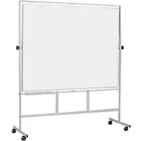 BI-Office Revolver Plus, Doppelseitiges Trockenabwisch-Magnetboard, Glatt/Glatt, 120 x 90 cm