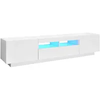 vidaXL TV-Schrank mit LED-Leuchten Weiß 180x35x40 cm