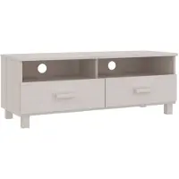 vidaXL TV-Schrank HAMAR Weiß 106x40x40 cm Massivholz Kiefer