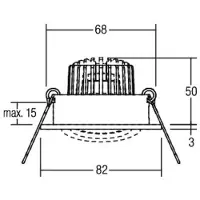 Brumberg LED-Einbaustrahler Tirrel-R, on/off, strukturweiß