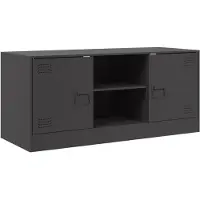 vidaXL TV-Schrank Schwarz 99x39x44 cm Stahl