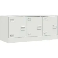 vidaXL TV-Schrank Weiß 99x39x44 cm Stahl