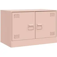 vidaXL TV-Schrank Rosa 67x39x44 cm Stahl