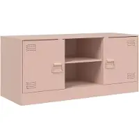 vidaXL TV-Schrank Rosa 99x39x44 cm Stahl