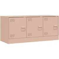 vidaXL TV-Schrank Rosa 99x39x44 cm Stahl