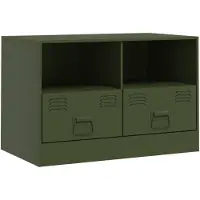 vidaXL TV-Schrank Olivgrün 67x39x44 cm Stahl