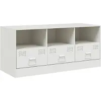 vidaXL TV-Schrank Weiß 99x39x44 cm Stahl