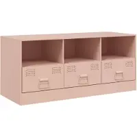 vidaXL TV-Schrank Rosa 99x39x44 cm Stahl