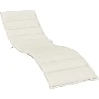 vidaXL Sonnenliegen-Auflage Melange Creme 200x50x4 cm Stoff