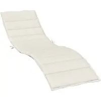 vidaXL Sonnenliegen-Auflage Melange Creme 200x60x4 cm Stoff