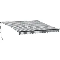 vidaXL Markise Automatisch Anthrazit und Weiß 450x300 cm