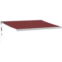 vidaXL Markise Automatisch Burgunderrot 450x300 cm