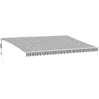 vidaXL Markise Automatisch mit LED Anthrazit & Weiß 500x300 cm