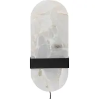 Bloomingville Taco Wandleuchte Schwarz - , Schwarz, für Wohnzimmer, Marmor